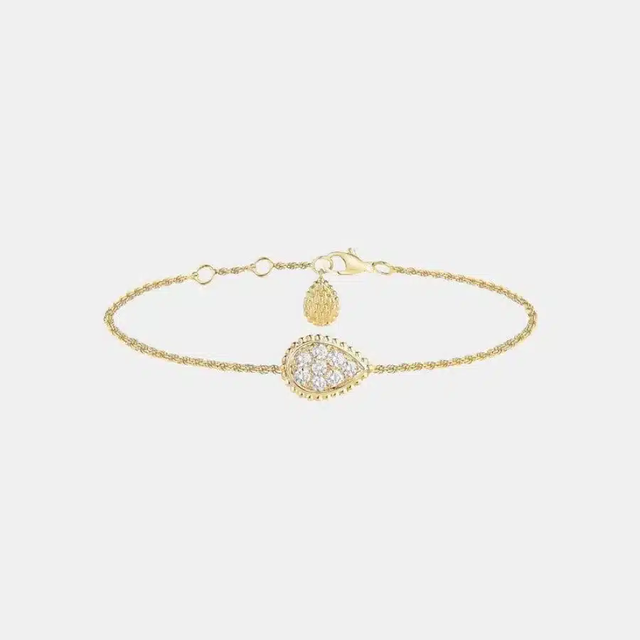 Bracelet Serpent Bohème Boucheron en or jaune, s motif diamant 0.32ct — photographie du modèle, cote d’occasion GOLDMARKET
