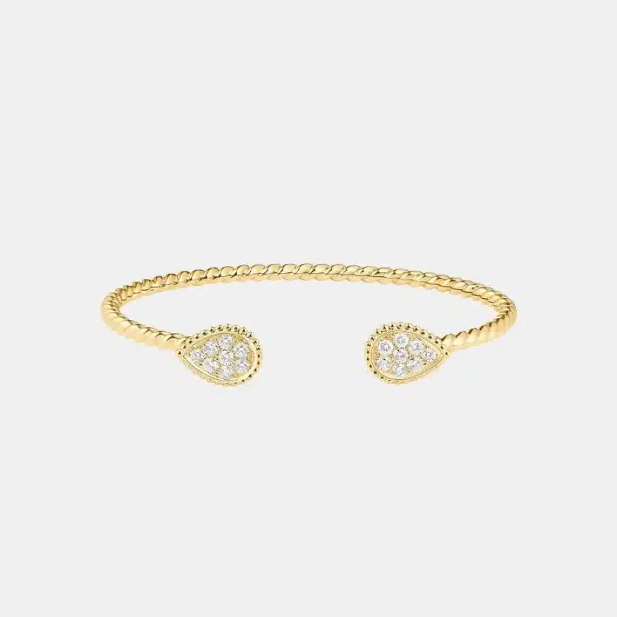 Bracelet Serpent Bohème Boucheron en or jaune, s motif diamant 0.64ct — photographie du modèle, cote d’occasion GOLDMARKET