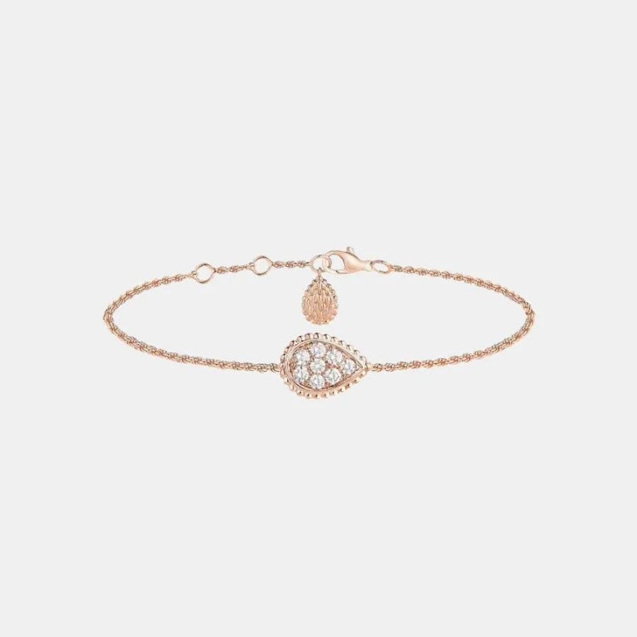 Bracelet Serpent Bohème Boucheron en or rose, s motif diamant 0.33ct — photographie du modèle, cote d’occasion GOLDMARKET
