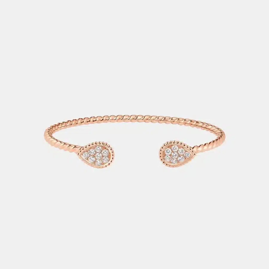 Bracelet Serpent Bohème Boucheron en or rose, s motif diamant 0.65ct — photographie du modèle, cote d’occasion GOLDMARKET