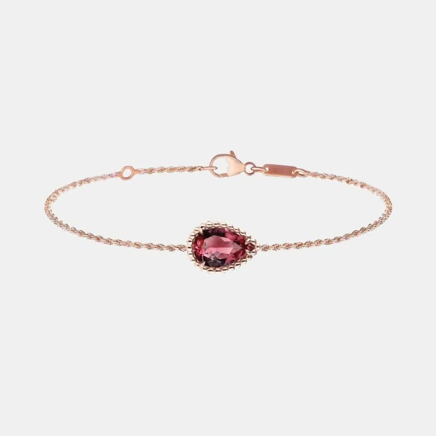 Bracelet Serpent Bohème Boucheron en or rose, s motif grenat 2.13ct — photographie du modèle, cote d’occasion GOLDMARKET