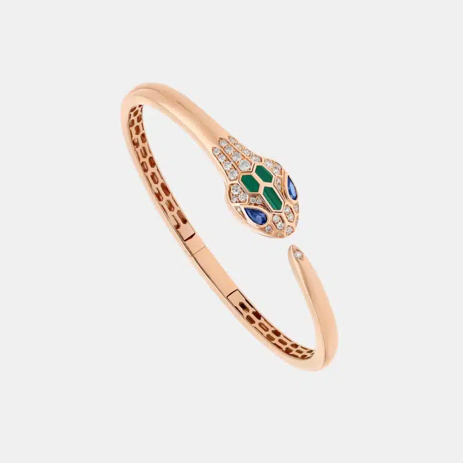 Bracelet Serpenti Bulgari en or rose, mixte 0.5ct — photographie du modèle, cote d’occasion GOLDMARKET