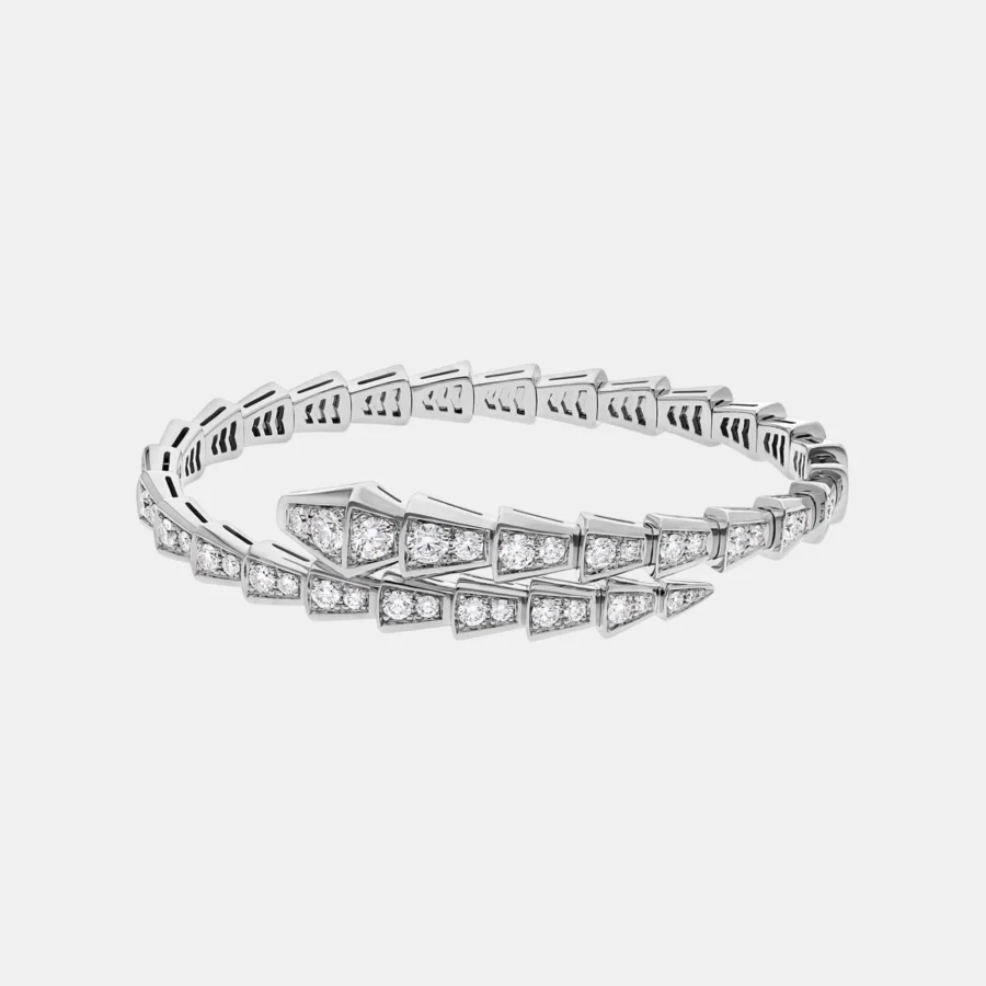 Bracelet Serpenti Viper Bulgari en or blanc, diamant 2.8ct — photographie du modèle, cote d’occasion GOLDMARKET
