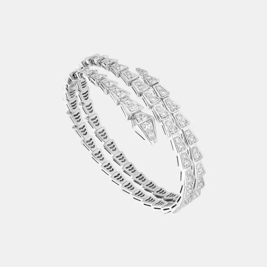 Bracelet Serpenti Viper Bulgari en or blanc, diamant 5.02ct — photographie du modèle, cote d’occasion GOLDMARKET