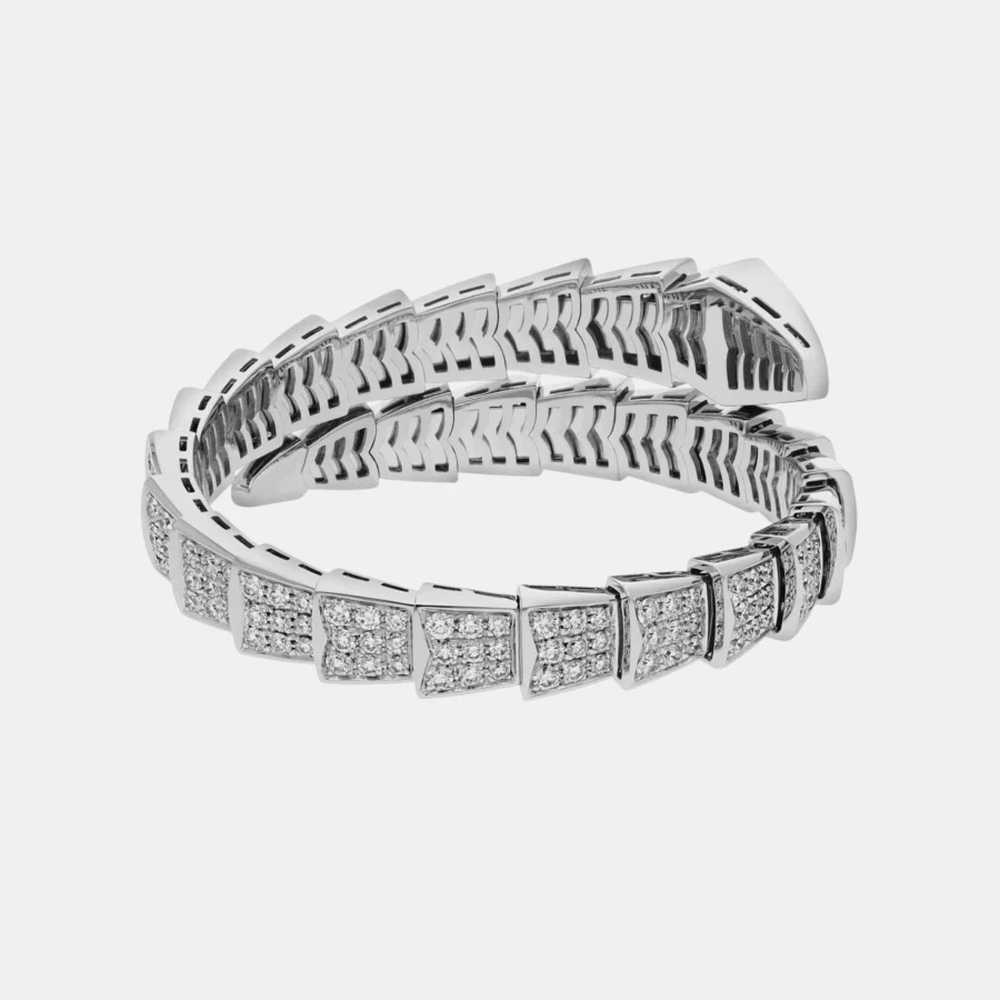 Bracelet Serpenti Viper Bulgari en or blanc, diamant 8.35ct — photographie du modèle, cote d’occasion GOLDMARKET