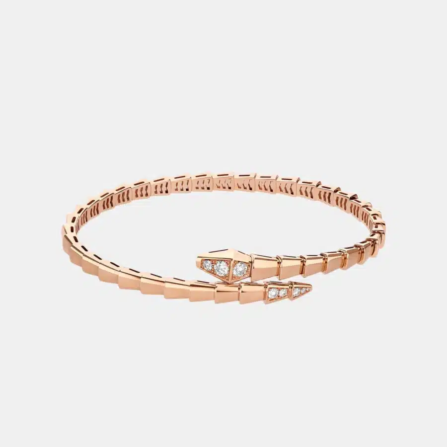 Bracelet Serpenti Viper Bulgari en or rose, diamant 0.47ct — photographie du modèle, cote d’occasion GOLDMARKET
