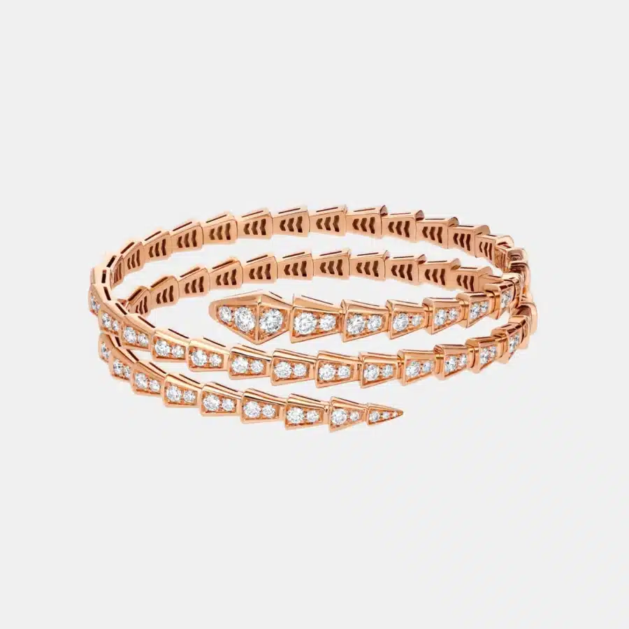 Bracelet Serpenti Viper Bulgari en or rose, diamant 5.02ct — photographie du modèle, cote d’occasion GOLDMARKET