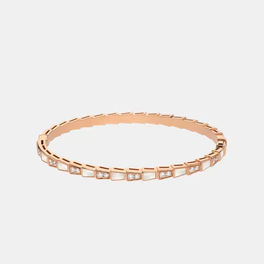 Bracelet Serpenti Viper Bulgari en or rose, perle — photographie du modèle, cote d’occasion GOLDMARKET