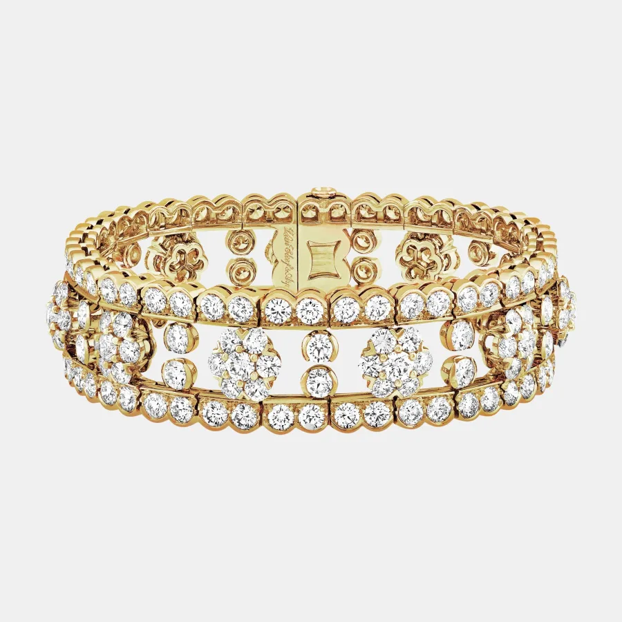 Bracelet Snowflake Van Cleef & Arpels en or jaune, diamant 21.5ct — photographie du modèle, cote d’occasion GOLDMARKET