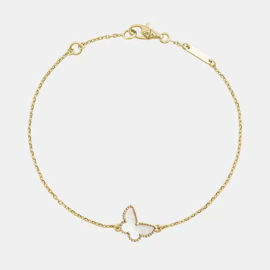 Bracelet Sweet Alhambra Van Cleef & Arpels en or jaune, perle — photographie du modèle, cote d’occasion GOLDMARKET