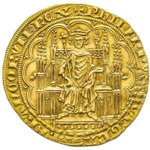 Avers Chaise d'or - Philippe IV - 1303 - France — pièce en or