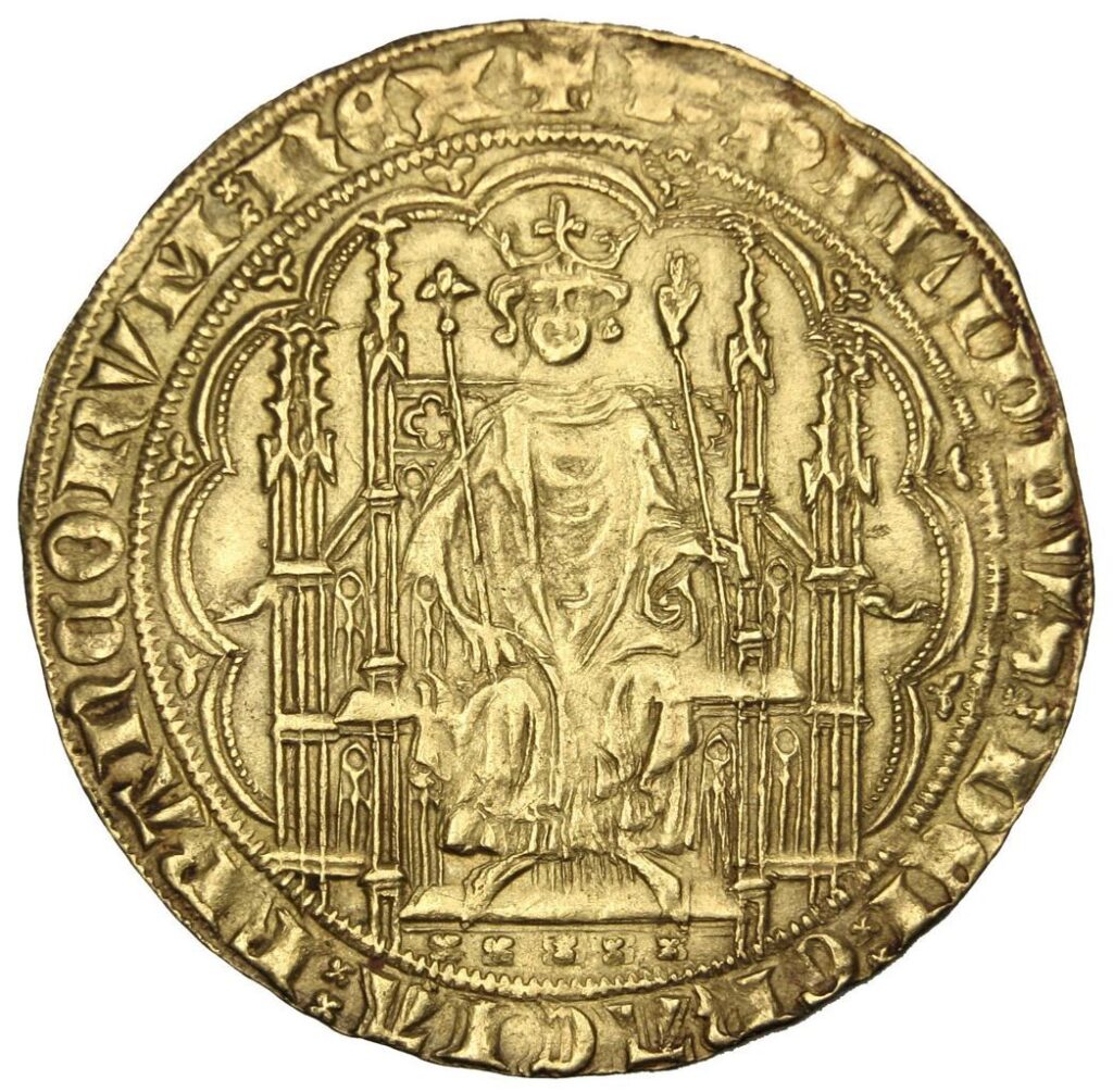 Avers Chaise d'or - Philippe VI - 1346 - France — pièce en or