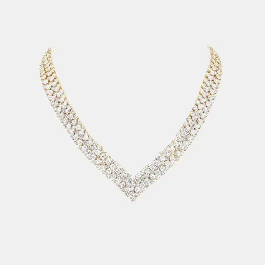 Collier A Cheval Van Cleef & Arpels en or jaune, diamant 90.1ct