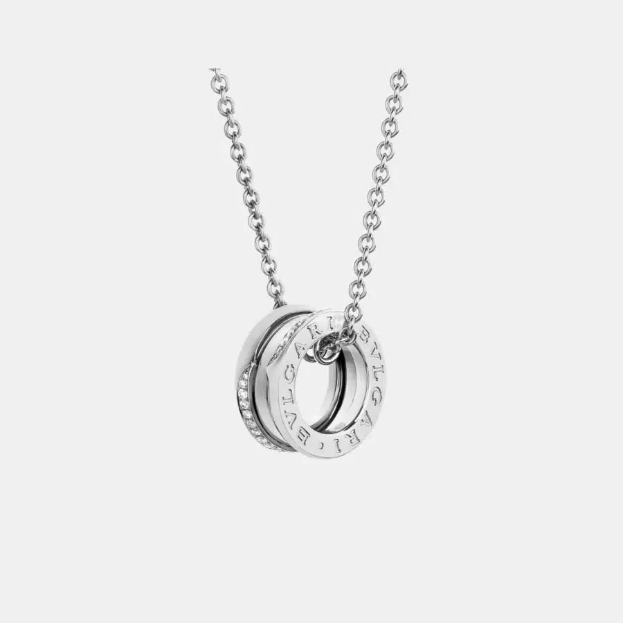 Collier B.Zero1 Bulgari en or blanc, diamant 0.14ct