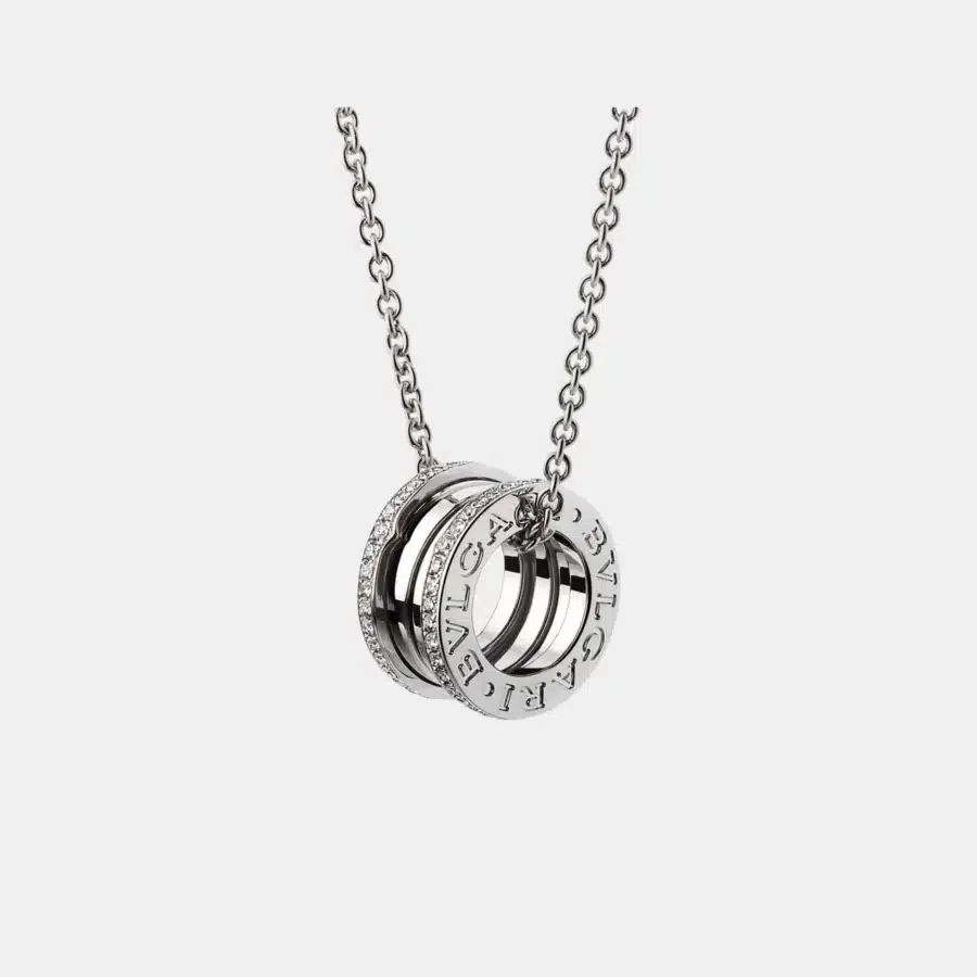 Collier B.Zero1 Bulgari en or blanc, diamant 0.38ct
