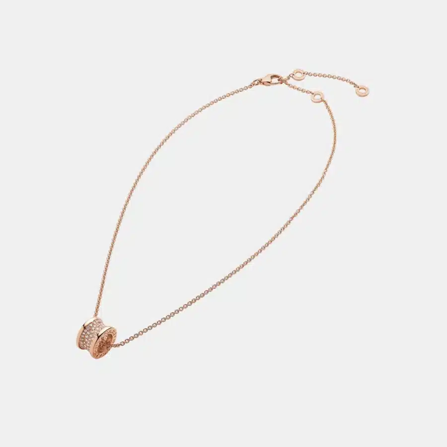 Collier B.Zero1 Bulgari en or rose, diamant 0.87ct — photographie du modèle, cote d’occasion GOLDMARKET