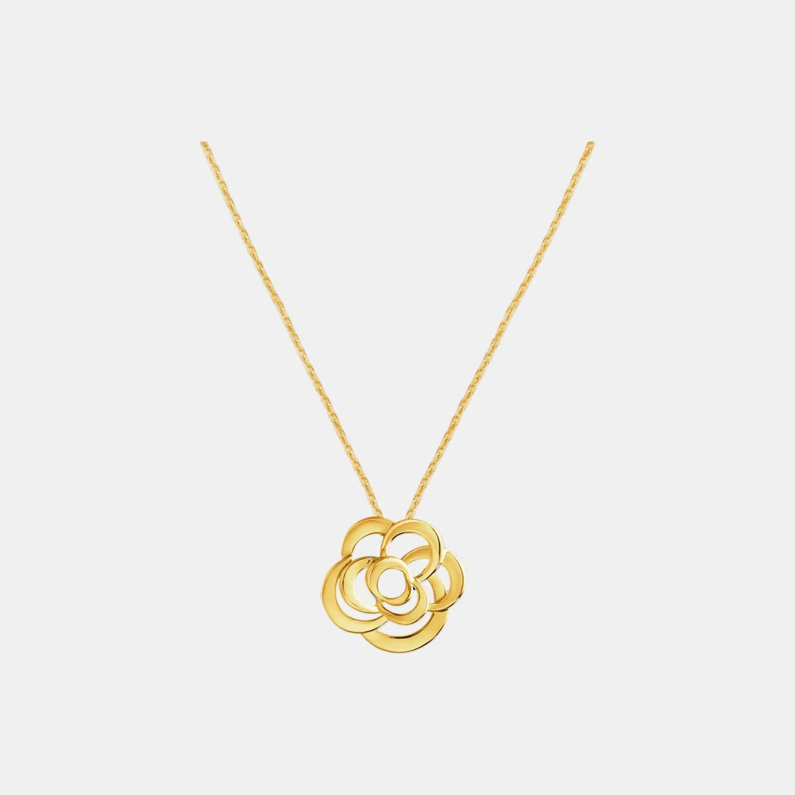 Collier Camélia Chanel en or jaune