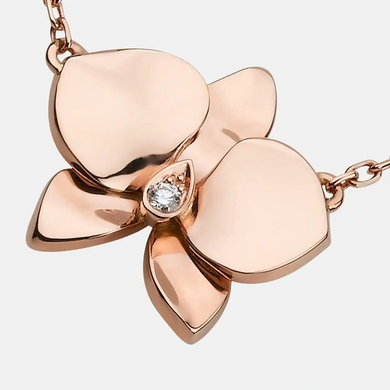 Collier Caresse d’Orchidées Cartier en or rose, diamant