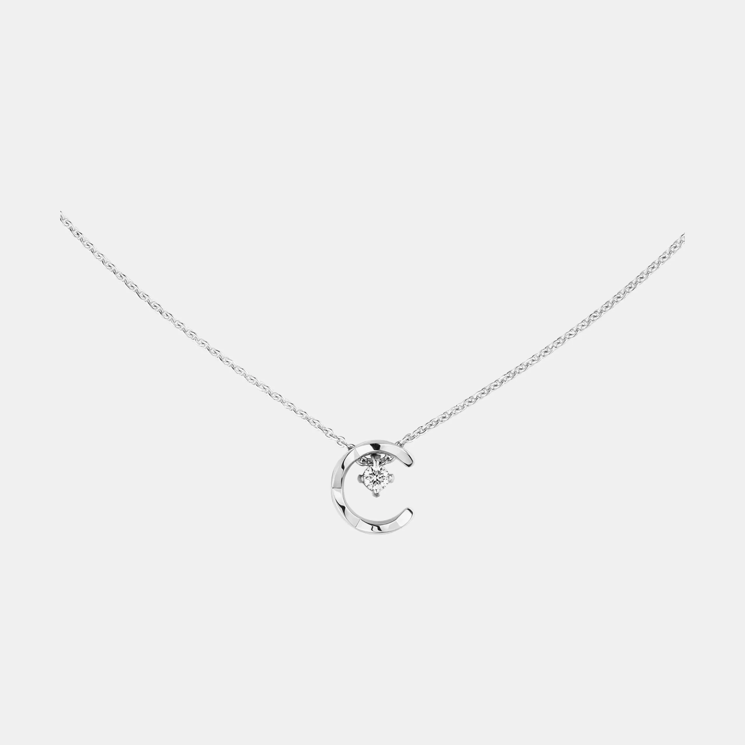 Collier Coco Crush Chanel en or blanc, diamant — photographie du modèle, cote d’occasion GOLDMARKET