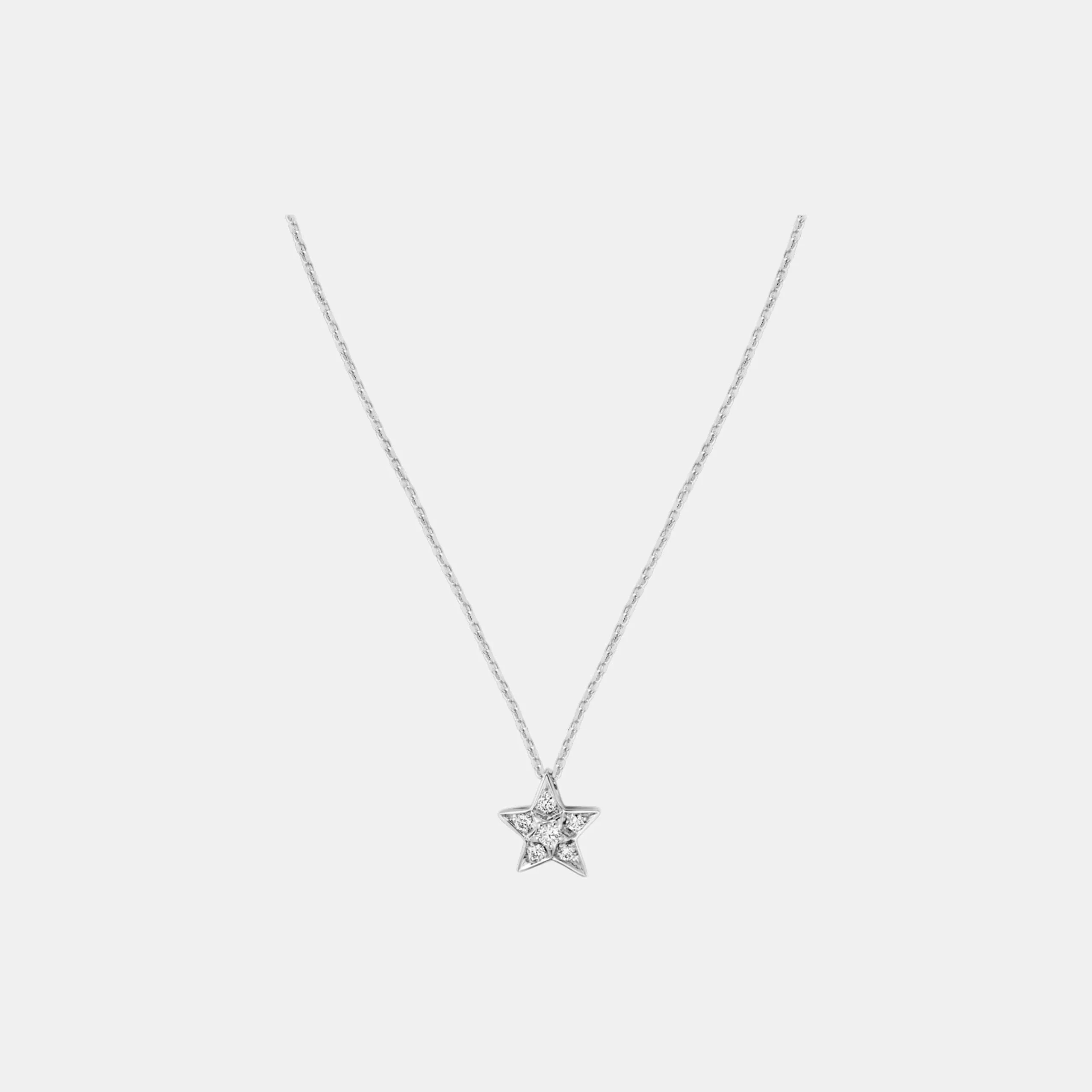 Collier Comète Chanel en or blanc, diamant