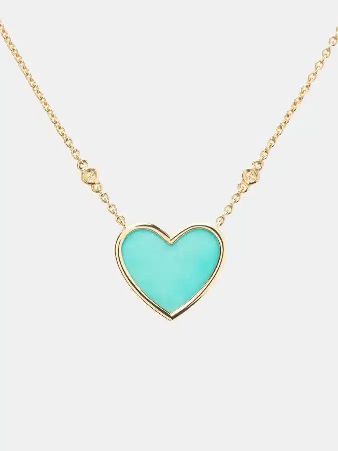 Collier L'Attrape-Coeur Poiray en or jaune, turquoise — photographie du modèle, cote d’occasion GOLDMARKET