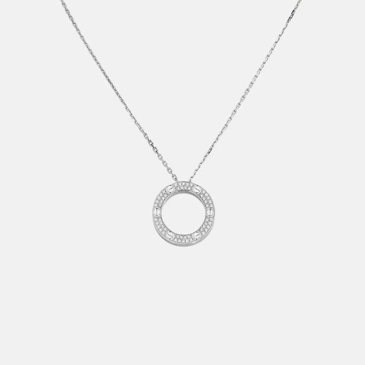 Collier Love Cartier, diamond - paved — photographie du modèle, cote d’occasion GOLDMARKET