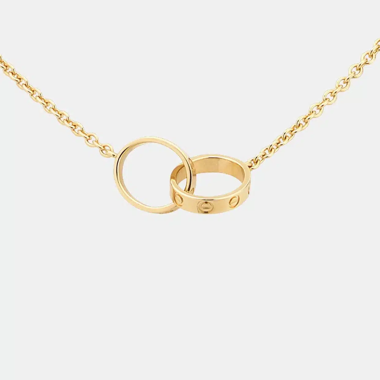Collier Love Cartier en or jaune — photographie du modèle, cote d’occasion GOLDMARKET