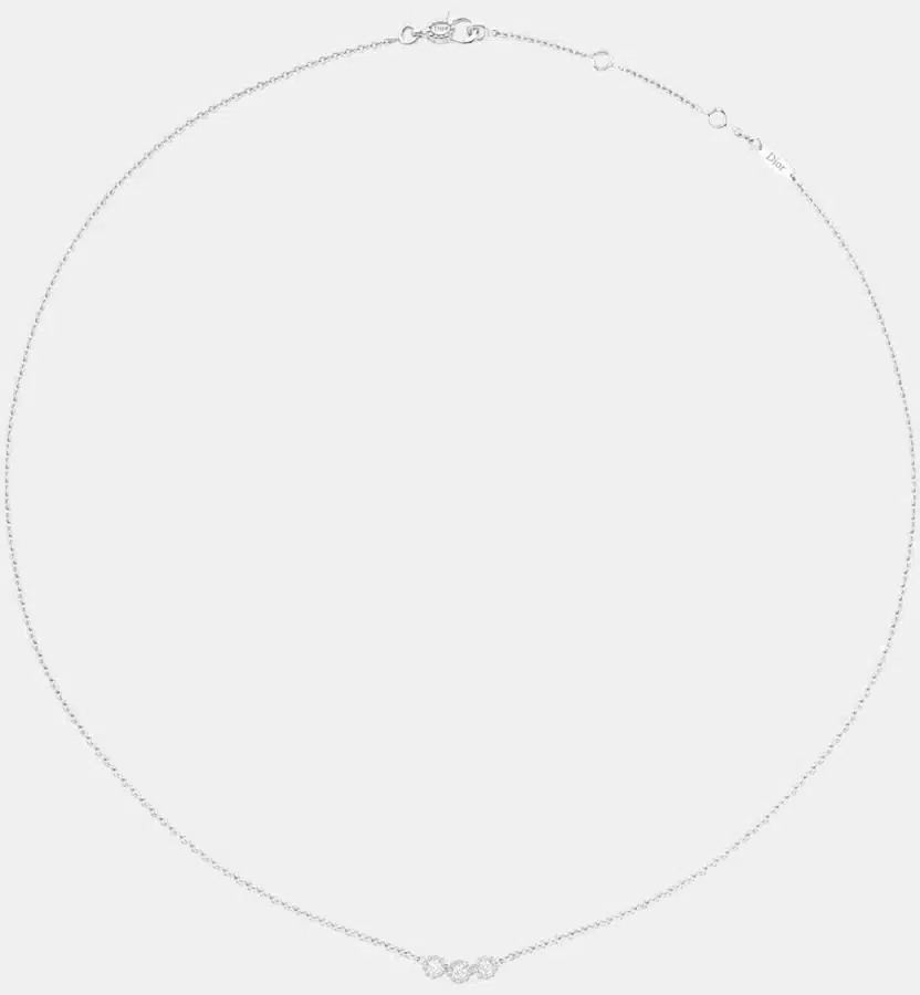 Collier Mimirose Dior en or blanc, diamant 0.13 ct