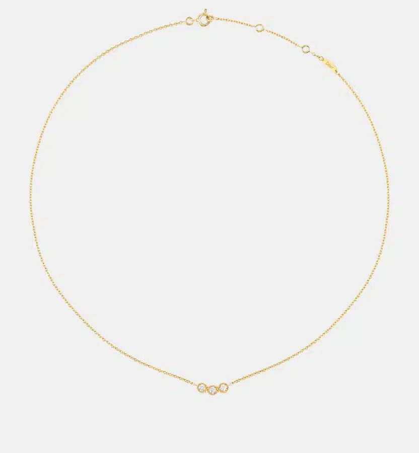 Collier Mimirose Dior en or jaune, diamant 0.13 ct