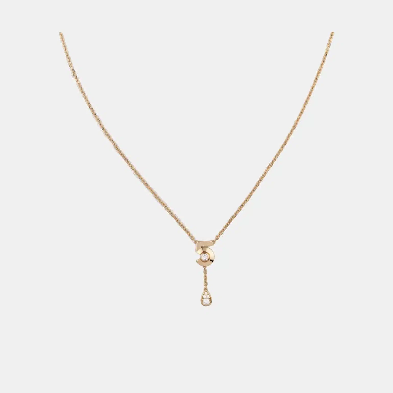 Collier N°5 Chanel en or, diamant