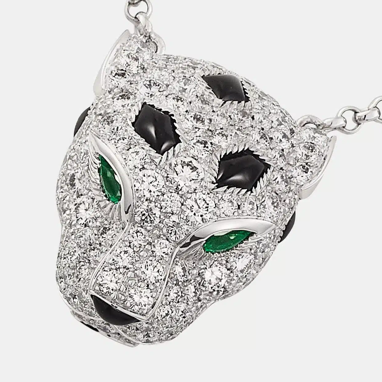 Collier Panthère Cartier en or blanc, mixte — photographie du modèle, cote d’occasion GOLDMARKET