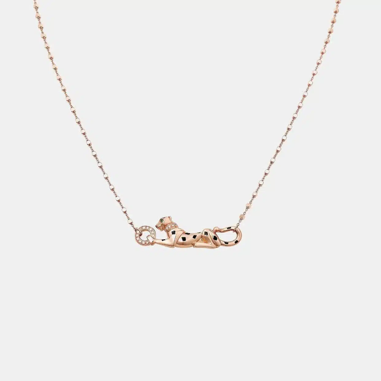 Collier Panthère Cartier en or rose, diamant — photographie du modèle, cote d’occasion GOLDMARKET