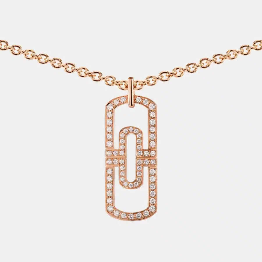 Collier Parentesi Bulgari en or rose, diamant 1.18ct — photographie du modèle, cote d’occasion GOLDMARKET