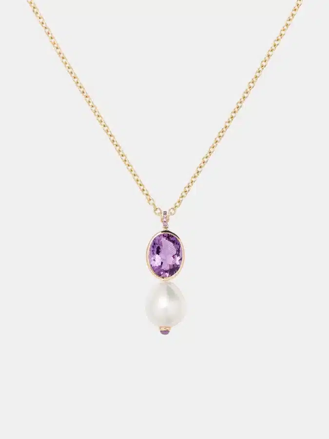 Collier Perles Précieuses Poiray en or jaune, améthyste 4.6ct — photographie du modèle, cote d’occasion GOLDMARKET