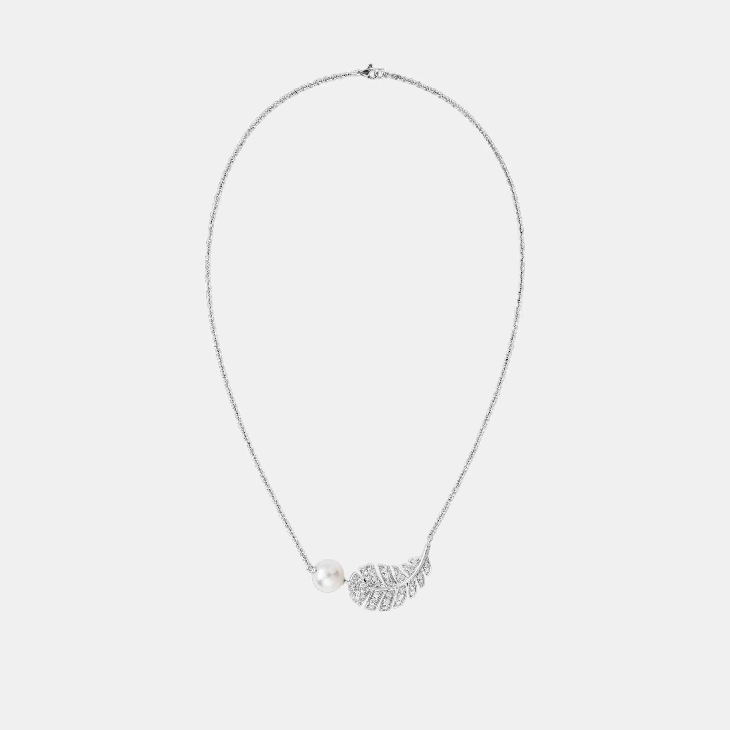 Collier Plume de CHANEL Chanel en or blanc, diamant