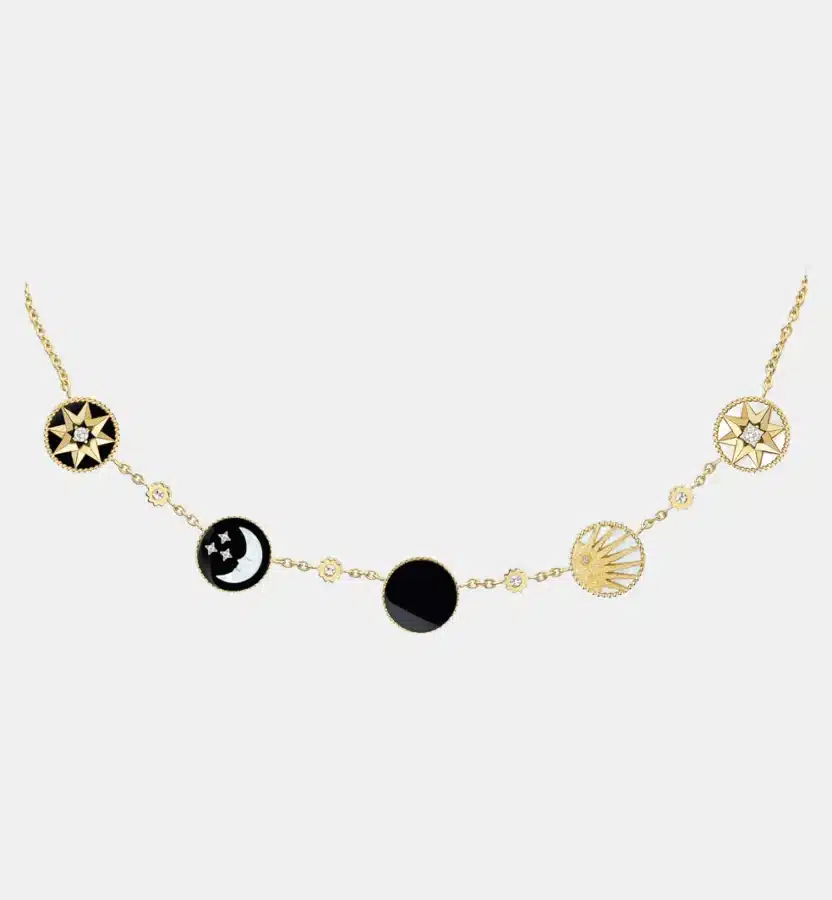Collier Rose des Vents Dior en or, diamant 0.3 ct — photographie du modèle, cote d’occasion GOLDMARKET