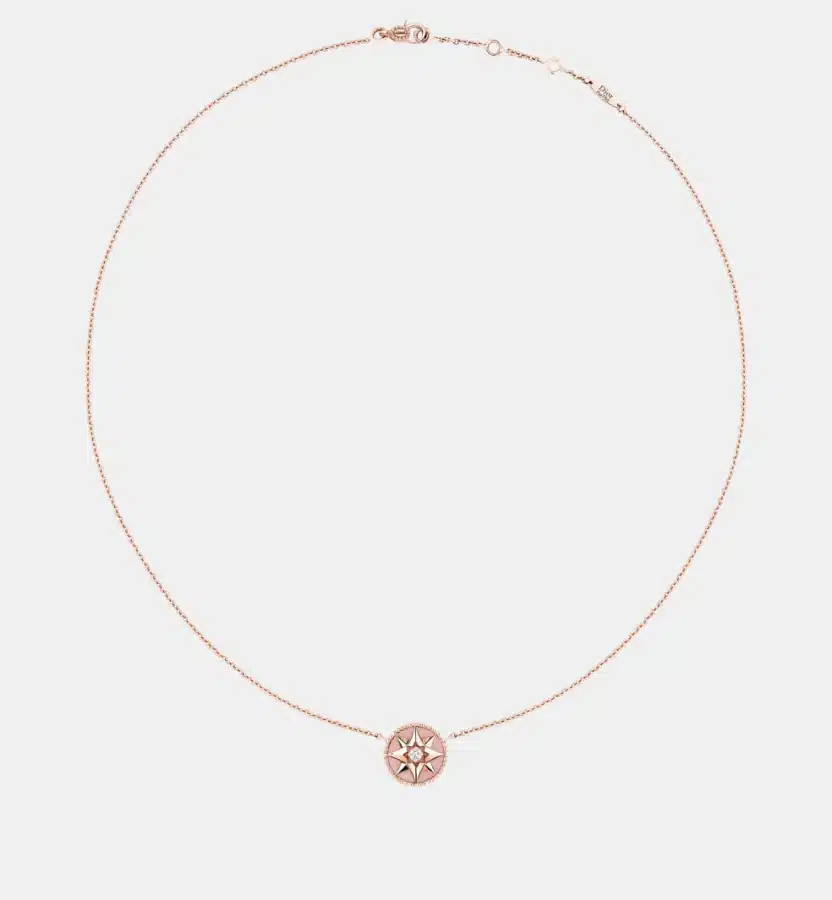Collier Rose des Vents Dior en or rose, mixte — photographie du modèle, cote d’occasion GOLDMARKET