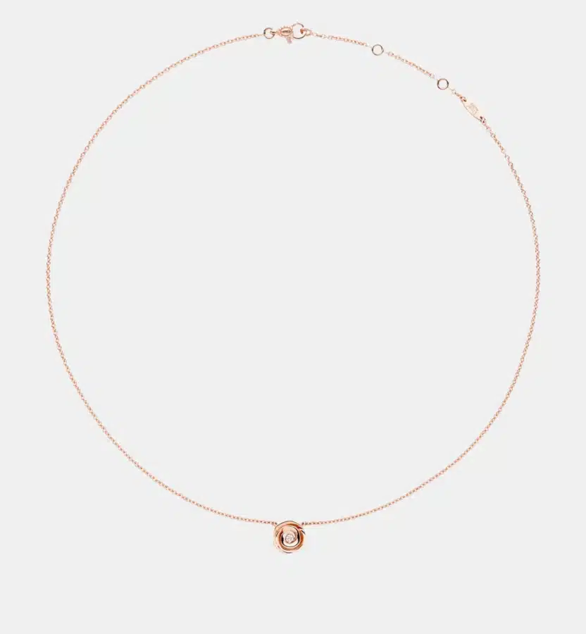 Collier Rose Dior Couture Dior en or rose, diamant 0.03 ct — photographie du modèle, cote d’occasion GOLDMARKET