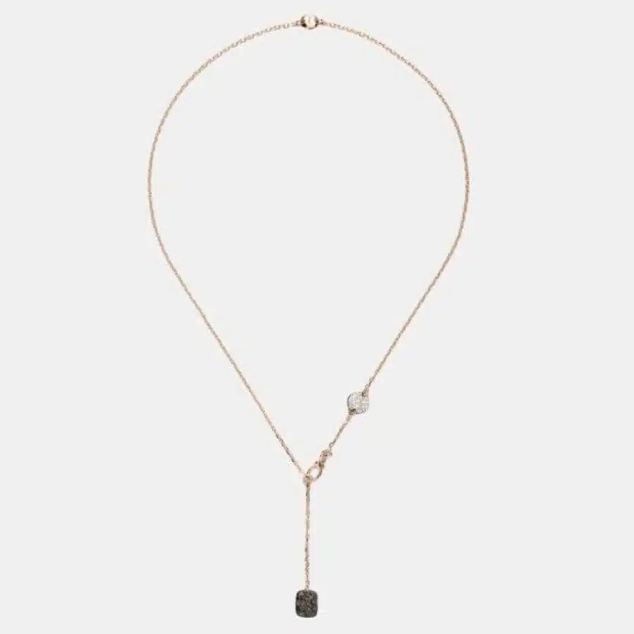 Collier Sabbia Pomellato en or rose, diamant 0.2ct — photographie du modèle, cote d’occasion GOLDMARKET