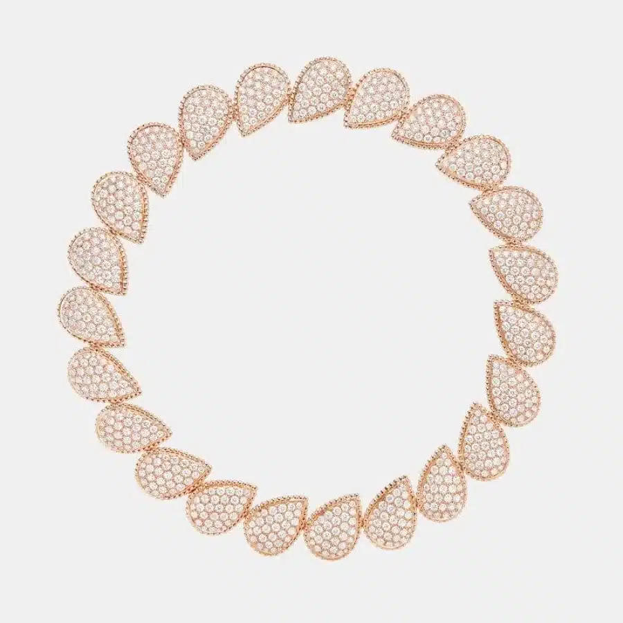 Collier Serpent Bohème Boucheron en or rose, diamant 29ct, 23 motifs. — photographie du modèle, cote d’occasion GOLDMARKET