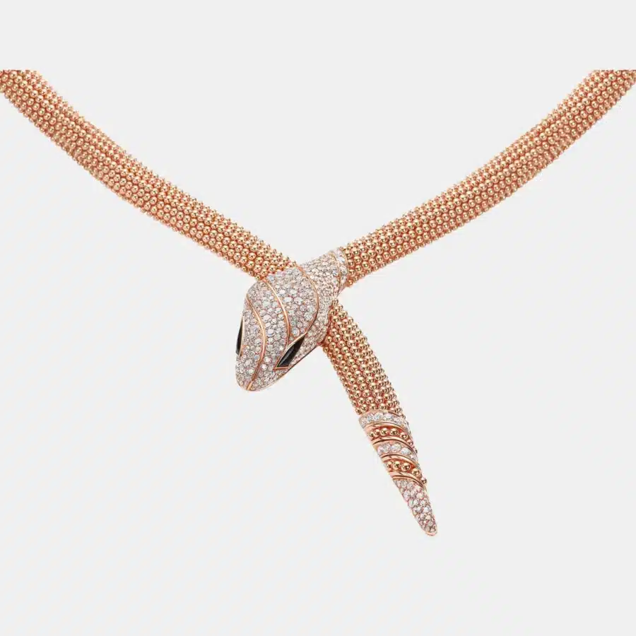 Collier Serpenti Bulgari en or rose, mixte — photographie du modèle, cote d’occasion GOLDMARKET