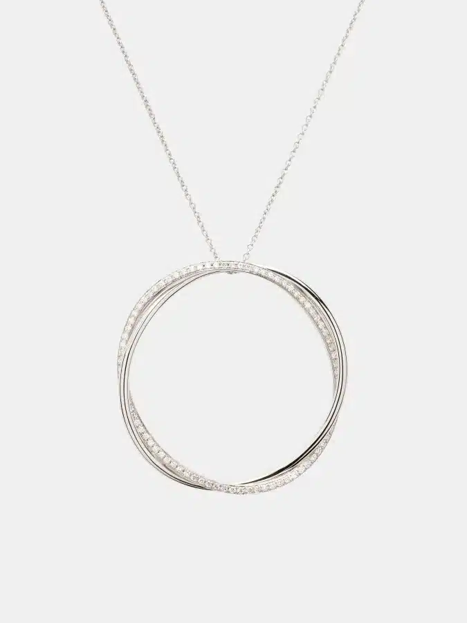 Collier Tresse Poiray en or blanc, diamant 0.3ct — photographie du modèle, cote d’occasion GOLDMARKET