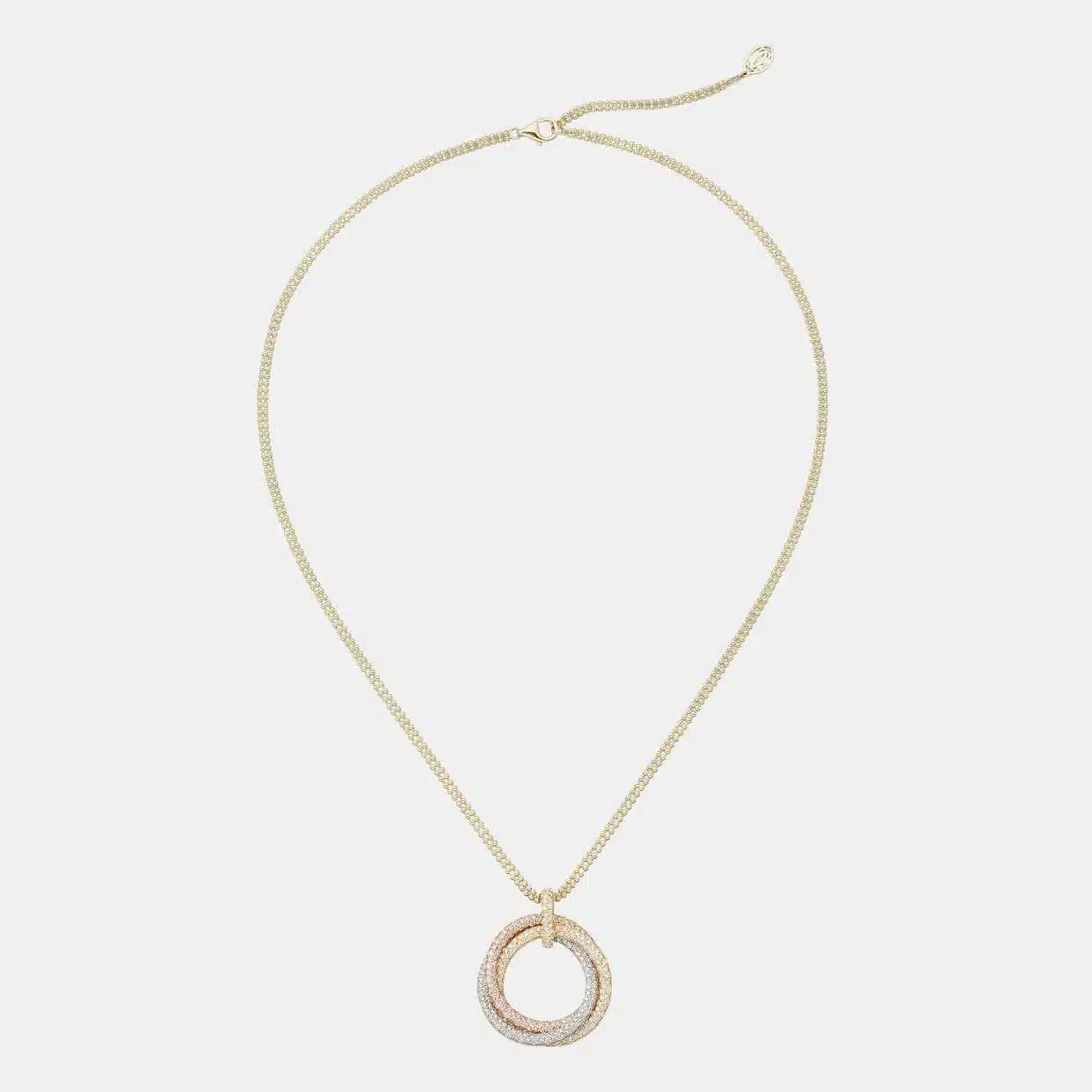 Collier Trinity Cartier en or, diamant — photographie du modèle, cote d’occasion GOLDMARKET