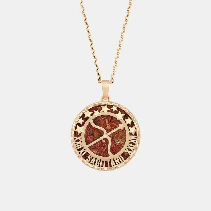 Collier Zodiaque Van Cleef & Arpels en or rose, pietersite — photographie du modèle, cote d’occasion GOLDMARKET