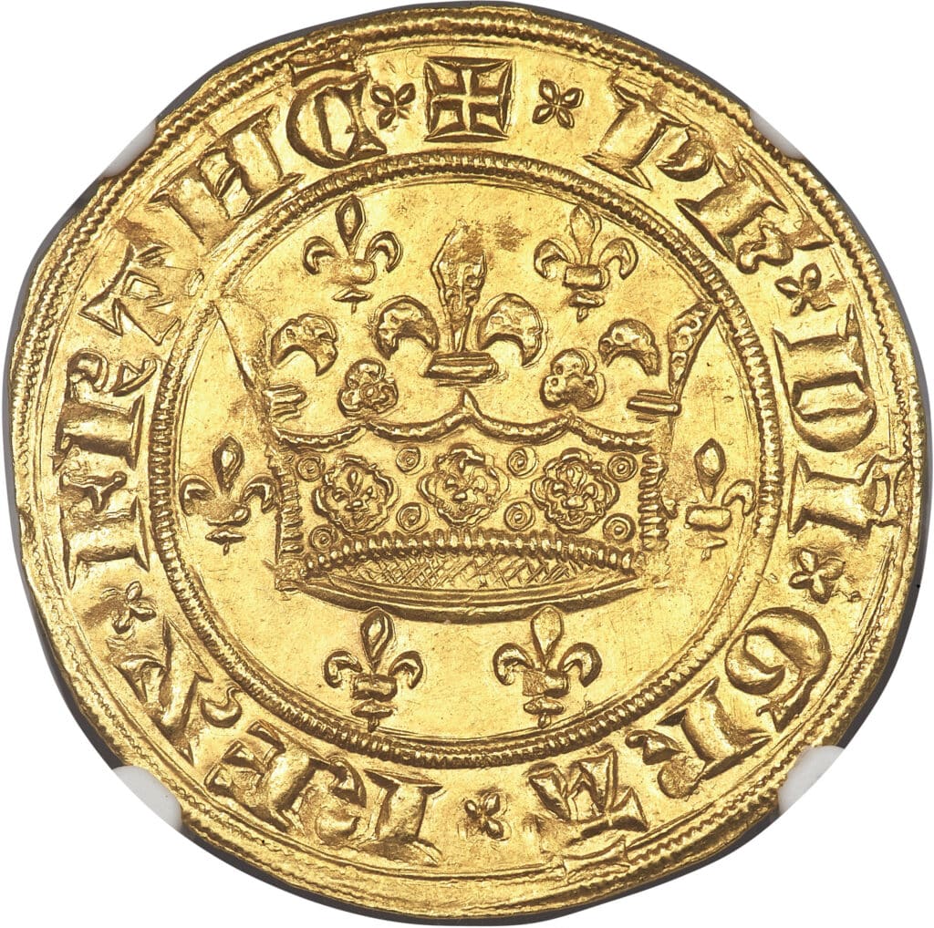 Avers Couronne d'or - Philippe VI - 1340 - France — pièce en or