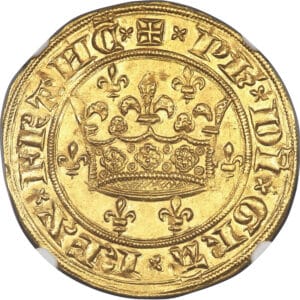 Avers Couronne d'or - Philippe VI - 1340 - France — pièce en or