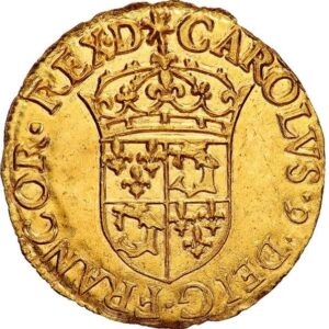 Avers ½ écu d'or au soleil du Dauphiné - Charles IX - 1566 - France — pièce en or