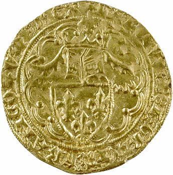 Avers ½ heaume d'or - Charles VI - 1418 - France — pièce en or