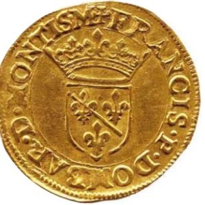 Avers Double écu d'or - François II de Bourbon-Montpensier - 1587 - Principauté de Dombes
 (France - États) — pièce en or