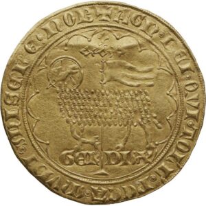 Avers Double Gold Lamb - Gerard III - 1372 - Évêché de Cambrai
 (France - États) — pièce en or